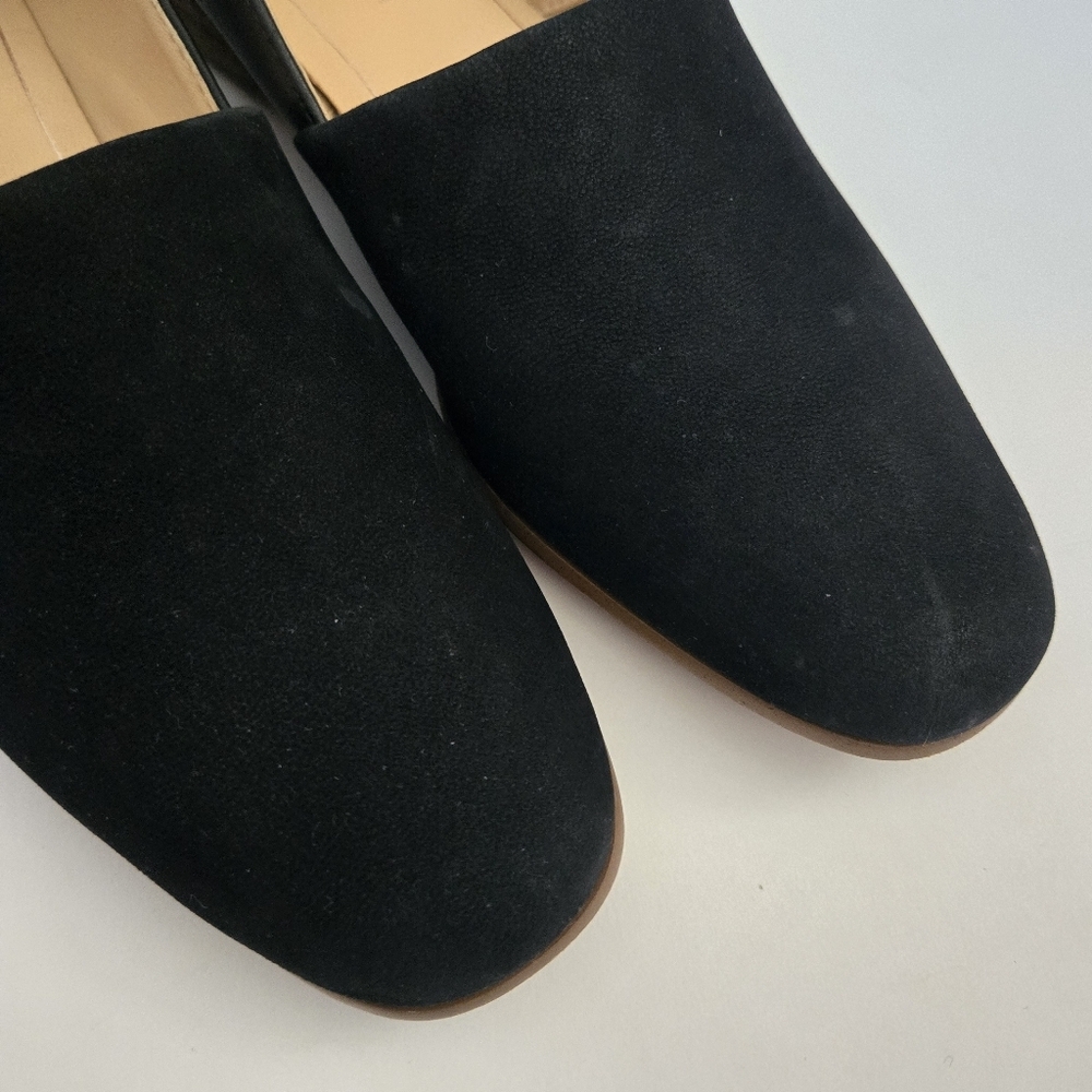 Clarks Pure tone black leather suede cushion loafers sz 8M - Picture 6 of 7